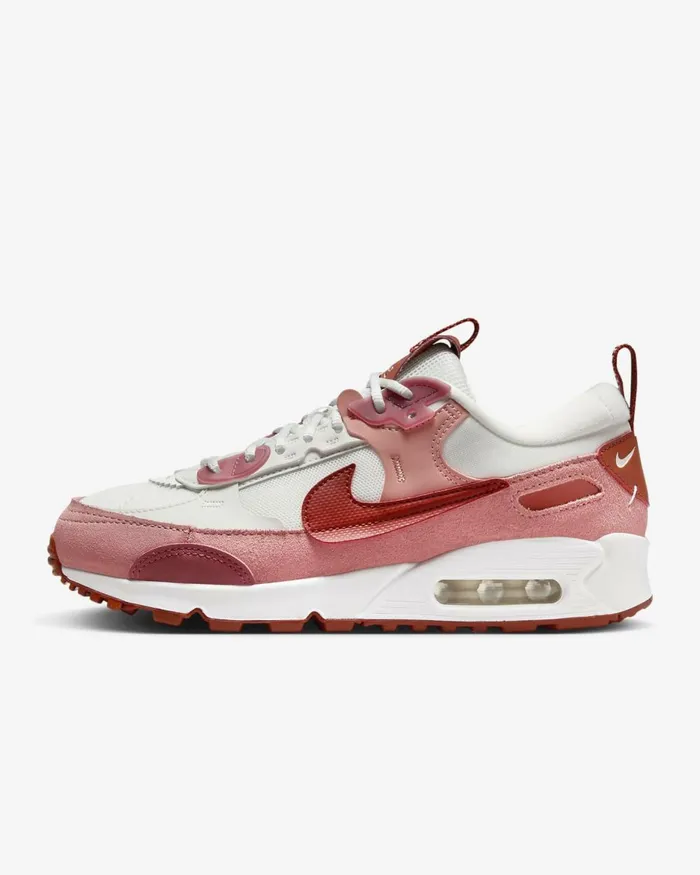 Women Nike All Shoes Air Max 90 Futura Red Stardustsummit Whitecampfire Orangerugged Orange