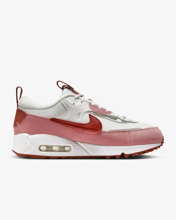 Women Nike All Shoes Air Max 90 Futura Red Stardustsummit Whitecampfire Orangerugged Orange