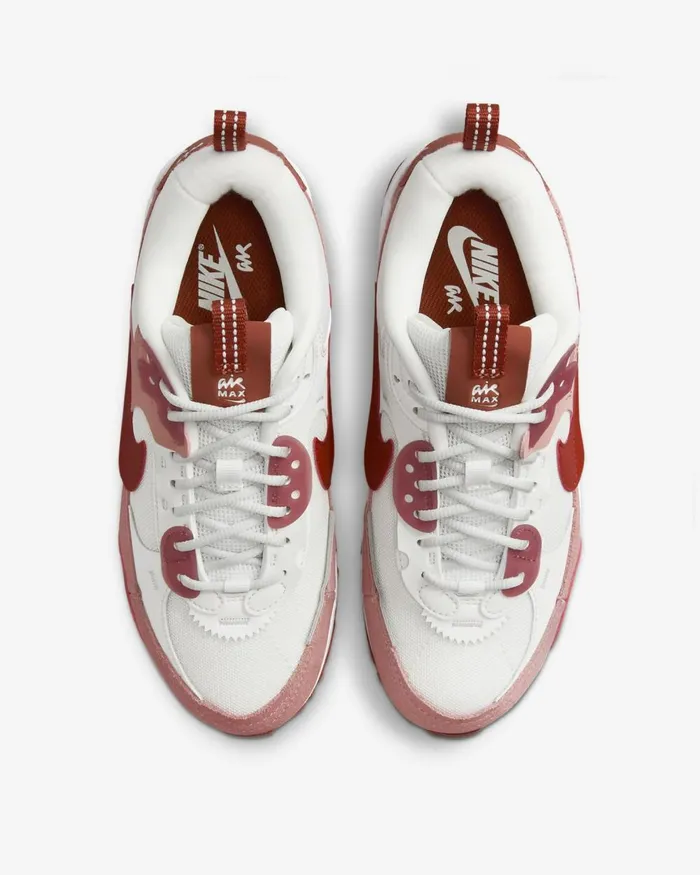 Women Nike All Shoes Air Max 90 Futura Red Stardustsummit Whitecampfire Orangerugged Orange