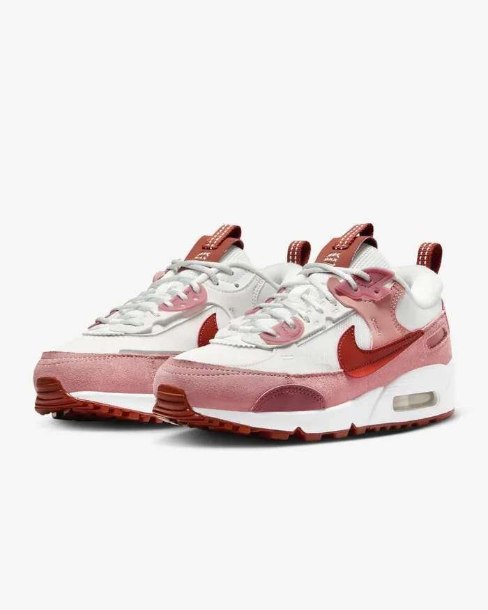 Women Nike All Shoes Air Max 90 Futura Red Stardustsummit Whitecampfire Orangerugged Orange