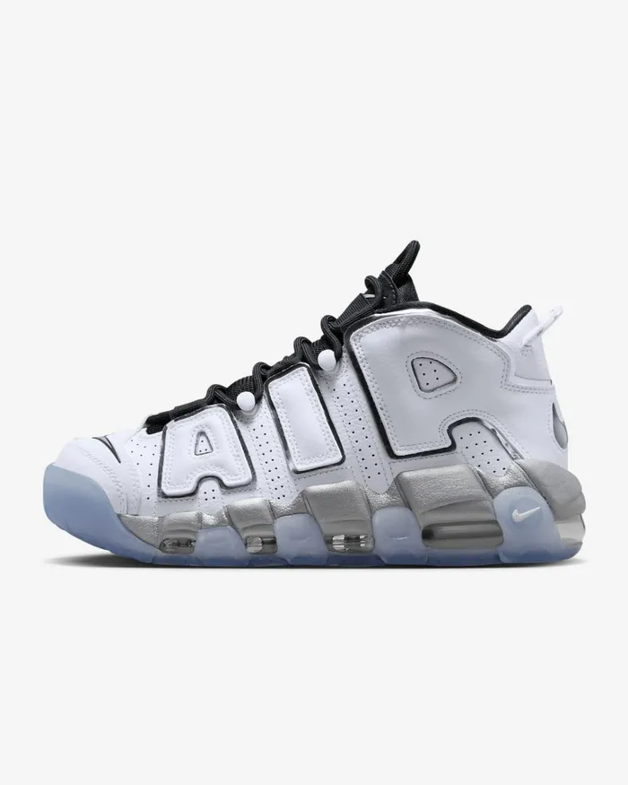 Women Nike All Shoes Air More Uptempo SE Whiteblackclearmetallic Silver