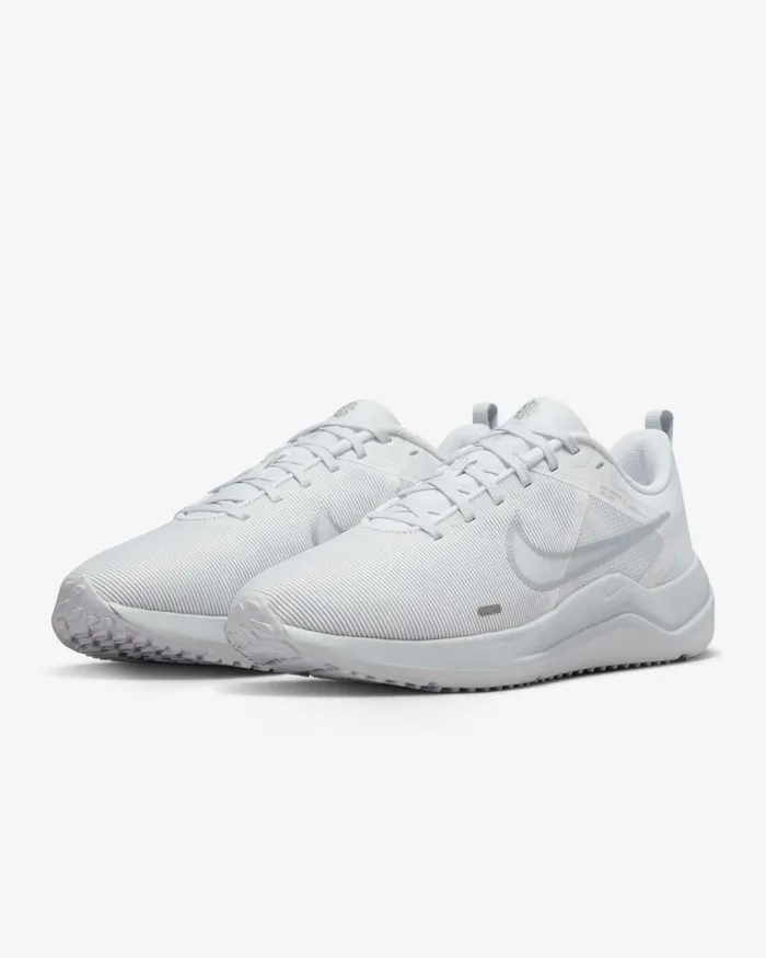 Women Nike All Shoes Downshifter 12 Whitepure Platinummetallic Silver