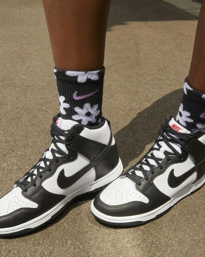 Women Nike All Shoes Dunk High Whiteuniversity Redblack