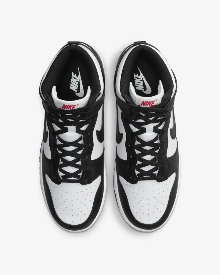 Women Nike All Shoes Dunk High Whiteuniversity Redblack