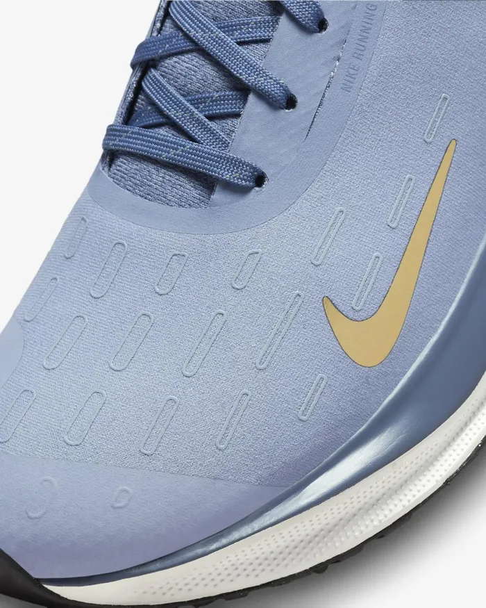 Women Nike All Shoes InfinityRN 4 GORETEX Ashen Slatediffused Blueplatinum Tintmetallic Gold