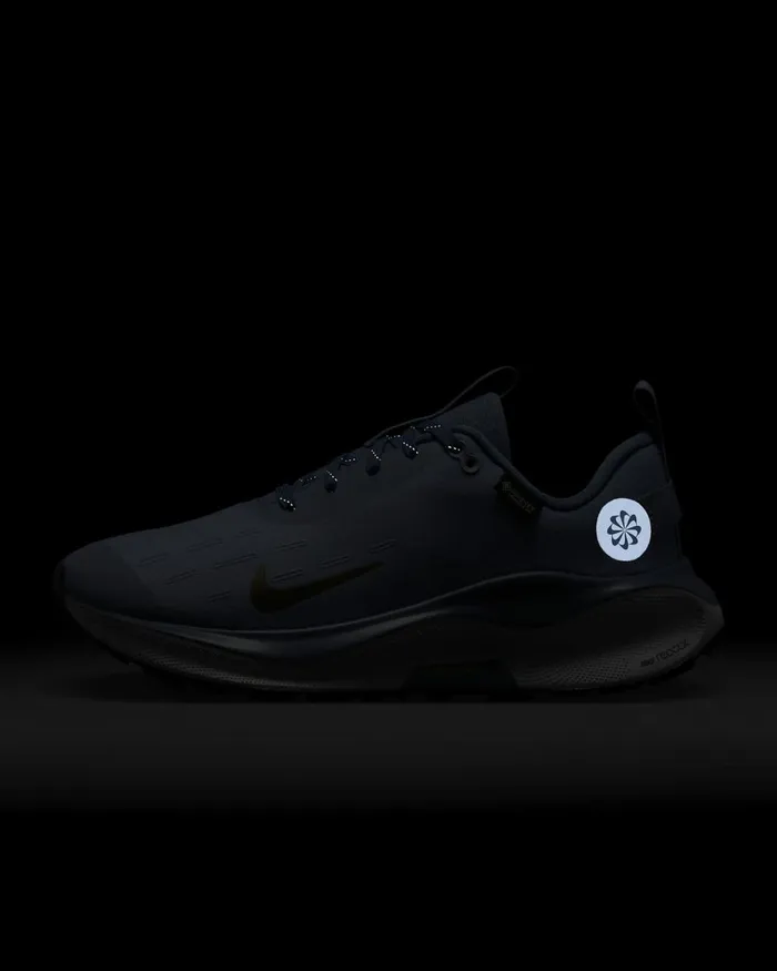 Women Nike All Shoes InfinityRN 4 GORETEX Ashen Slatediffused Blueplatinum Tintmetallic Gold