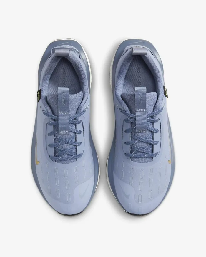 Women Nike All Shoes InfinityRN 4 GORETEX Ashen Slatediffused Blueplatinum Tintmetallic Gold