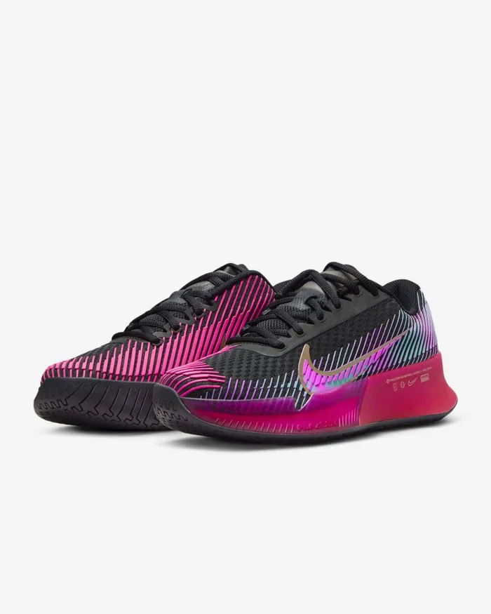Women Nike All Shoes NikeCourt Air Zoom Vapor 11 Premium Blackfireberryfierce Pinkmulticolour