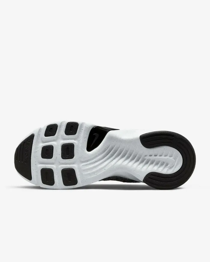 Women Nike All Shoes SuperRep Go 3 Flyknit Next Nature Blackwhitemetallic Silver