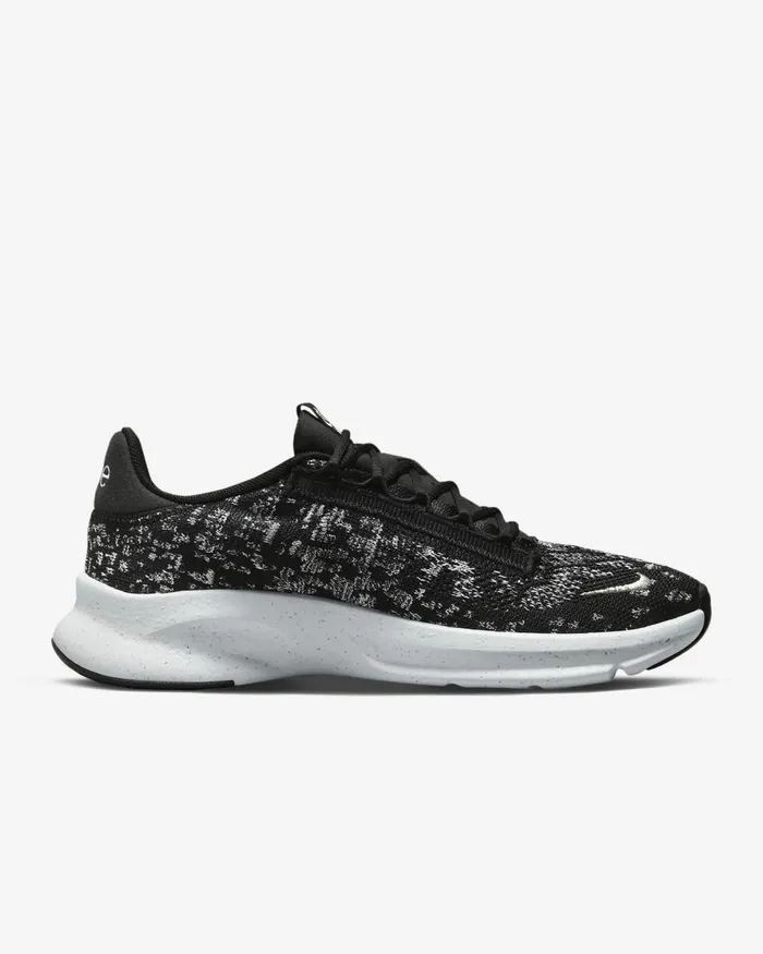 Women Nike All Shoes SuperRep Go 3 Flyknit Next Nature Blackwhitemetallic Silver