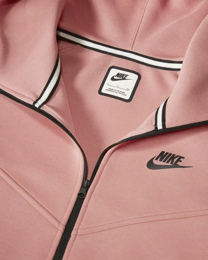 Women Nike Hoodies And Sweatshirts Sportswear Tech Fleece Windrunner Red Stardustblack