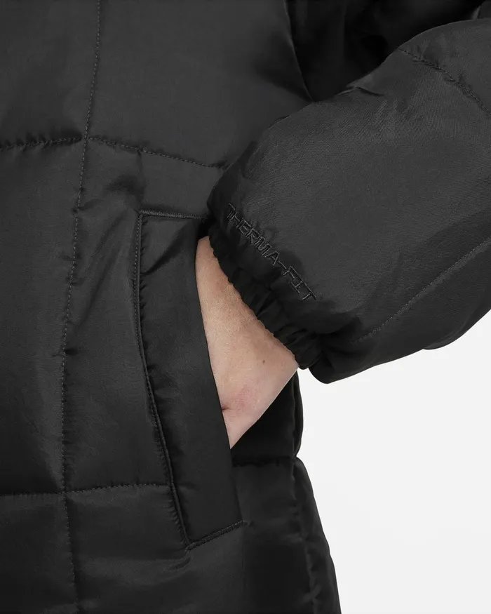 Women Nike Jackets Sportswear Classic Puffer Blackwhite