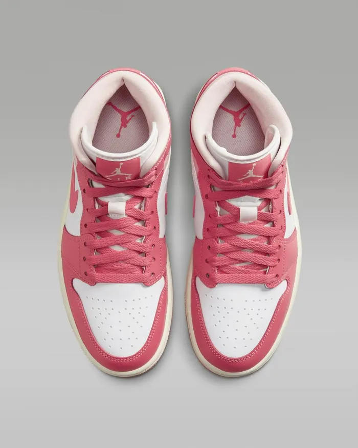 Women Nike Jordan Air Jordan 1 Mid Whiteatmospheresailsea Coral