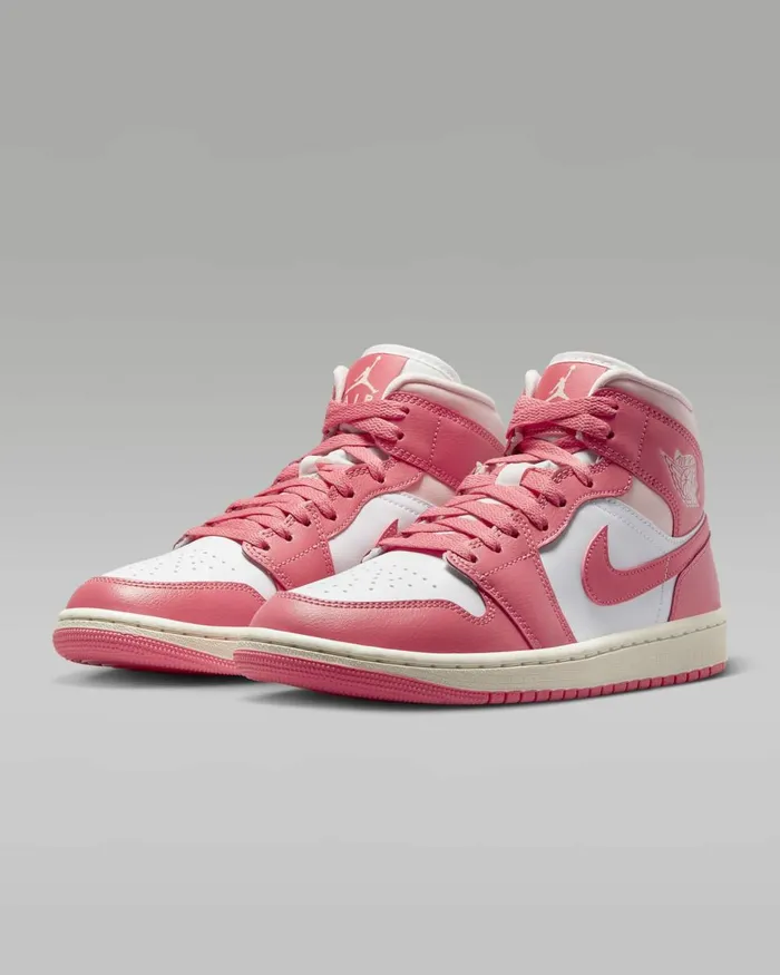 Women Nike Jordan Air Jordan 1 Mid Whiteatmospheresailsea Coral