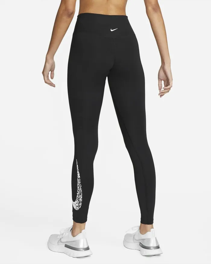 Women Nike Leggings Swoosh Run Blackwhite