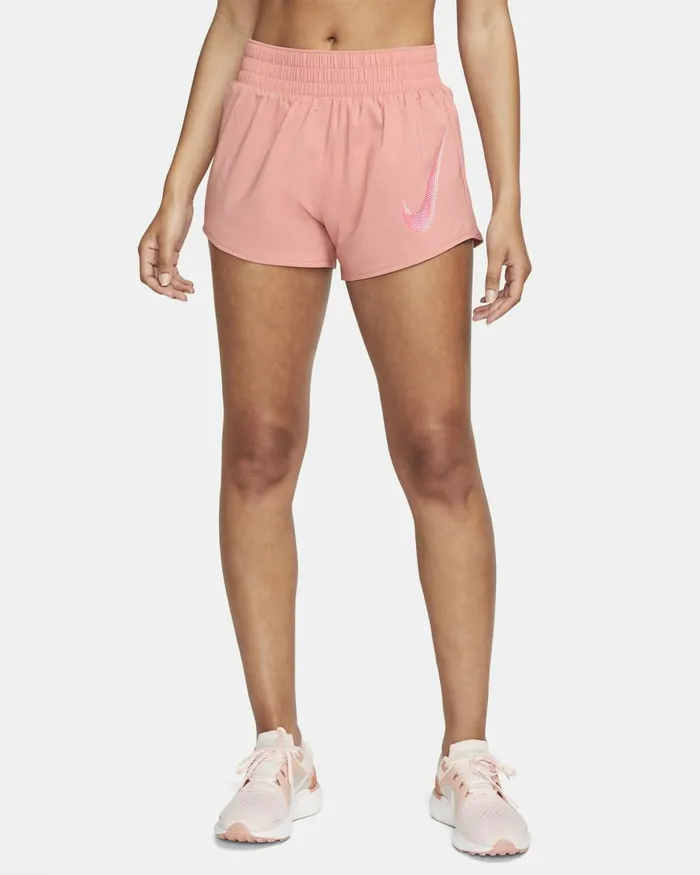 Women Nike Shorts DriFIT One Swoosh Red Stardustfierce Pink