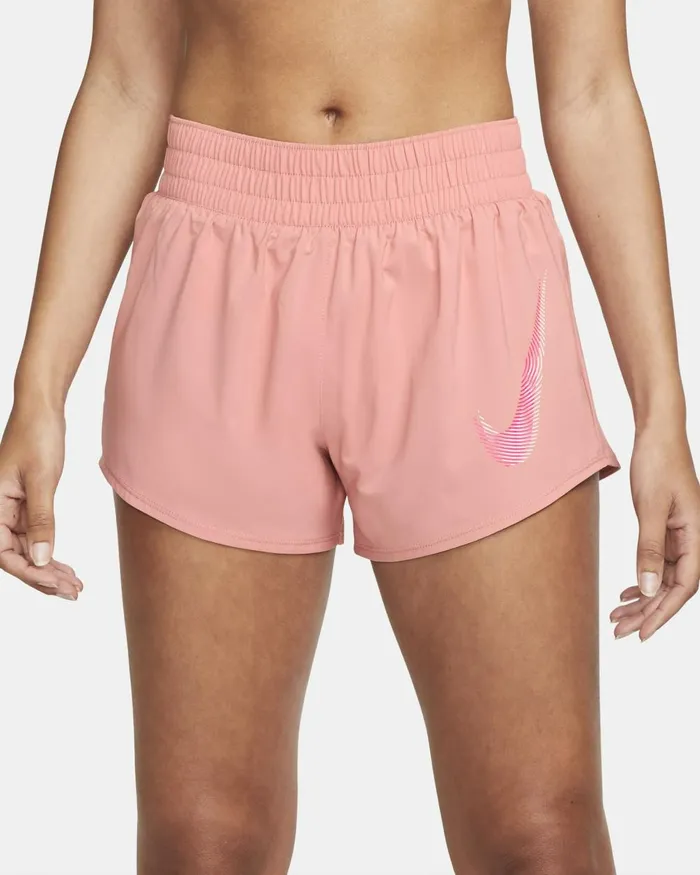 Women Nike Shorts DriFIT One Swoosh Red Stardustfierce Pink
