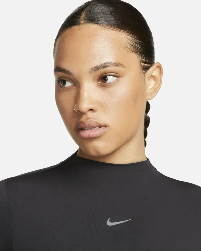 Women Nike Tops And TShirts DriFIT One Luxe Black