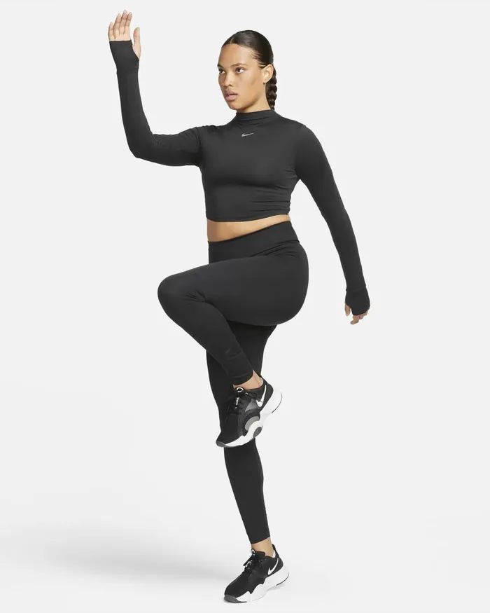 Women Nike Tops And TShirts DriFIT One Luxe Black