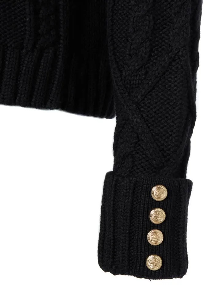 Women Noveli Cable Knit Black Holland Cooper Knitwear Women Noveli Cable Knit Black Holland Cooper Knitwear