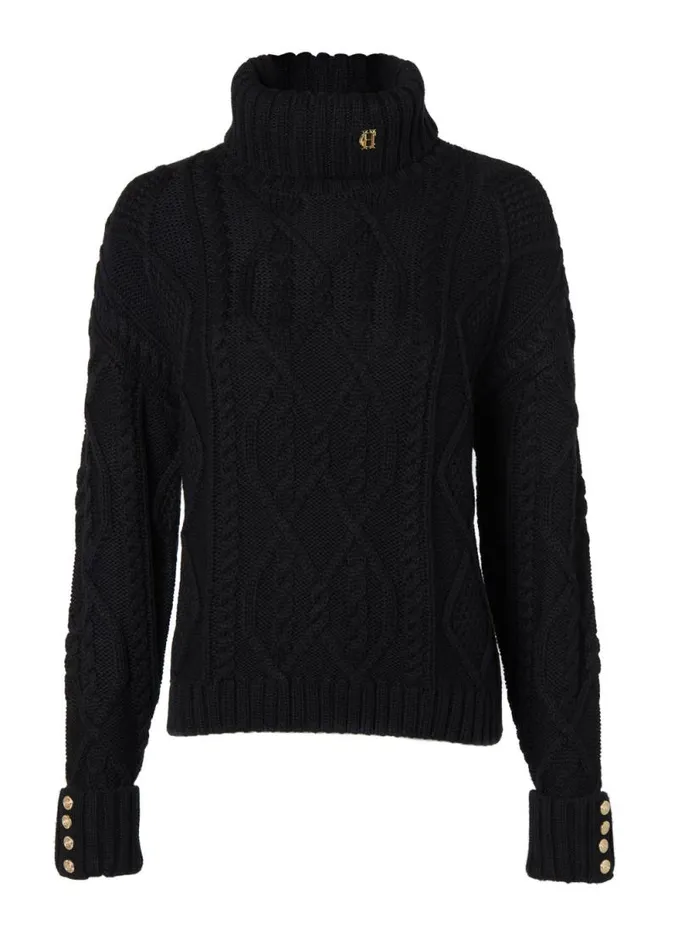 Women Noveli Cable Knit Black Holland Cooper Knitwear Women Noveli Cable Knit Black Holland Cooper Knitwear