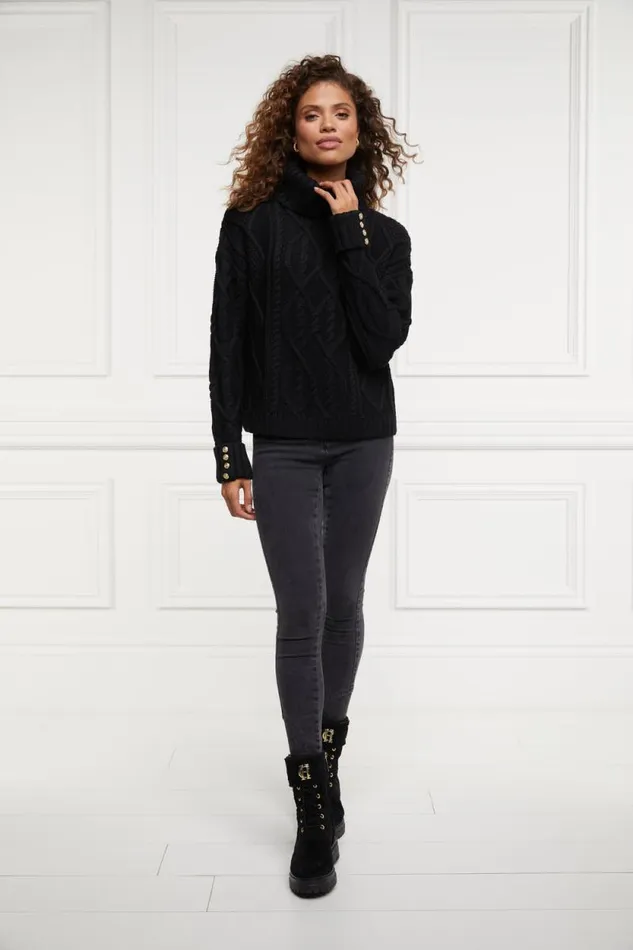 Women Noveli Cable Knit Black Holland Cooper Knitwear Women Noveli Cable Knit Black Holland Cooper Knitwear