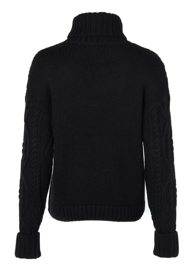 Women Noveli Cable Knit Black Holland Cooper Knitwear Women Noveli Cable Knit Black Holland Cooper Knitwear