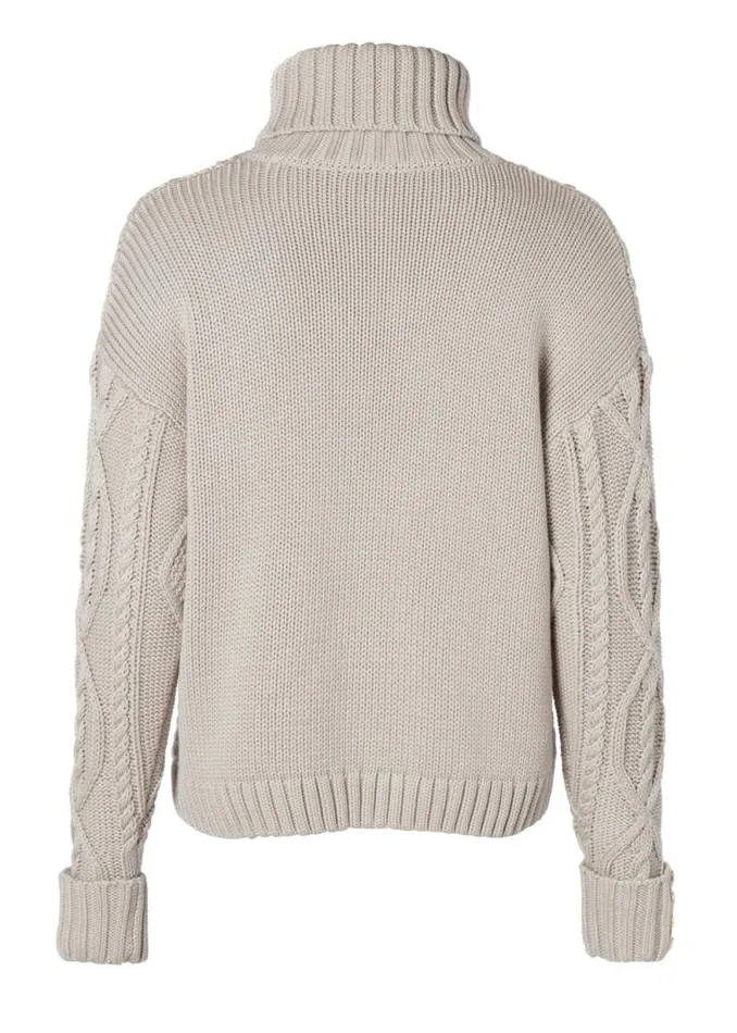 Women Noveli Cable Knit Taupe Holland Cooper Knitwear
