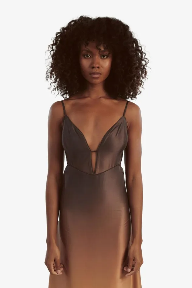 Women Occasion Dresses Bardot Karlotta Slip Dress In Brown Ombre Brown Ombre Women Occasion Dresses Bardot Karlotta Slip Dress In Brown Ombre Brown Ombre