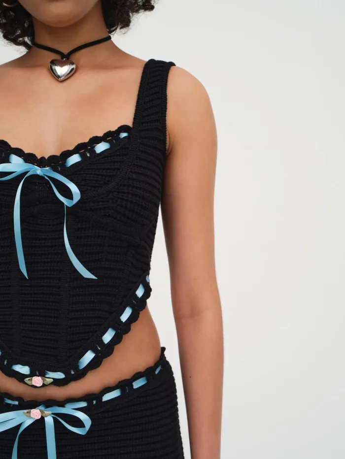 Women Olina Crochet Top Black For Love and Lemons Tops Women Olina Crochet Top Black For Love and Lemons Tops
