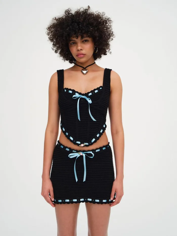 Women Olina Crochet Top Black For Love and Lemons Tops Women Olina Crochet Top Black For Love and Lemons Tops