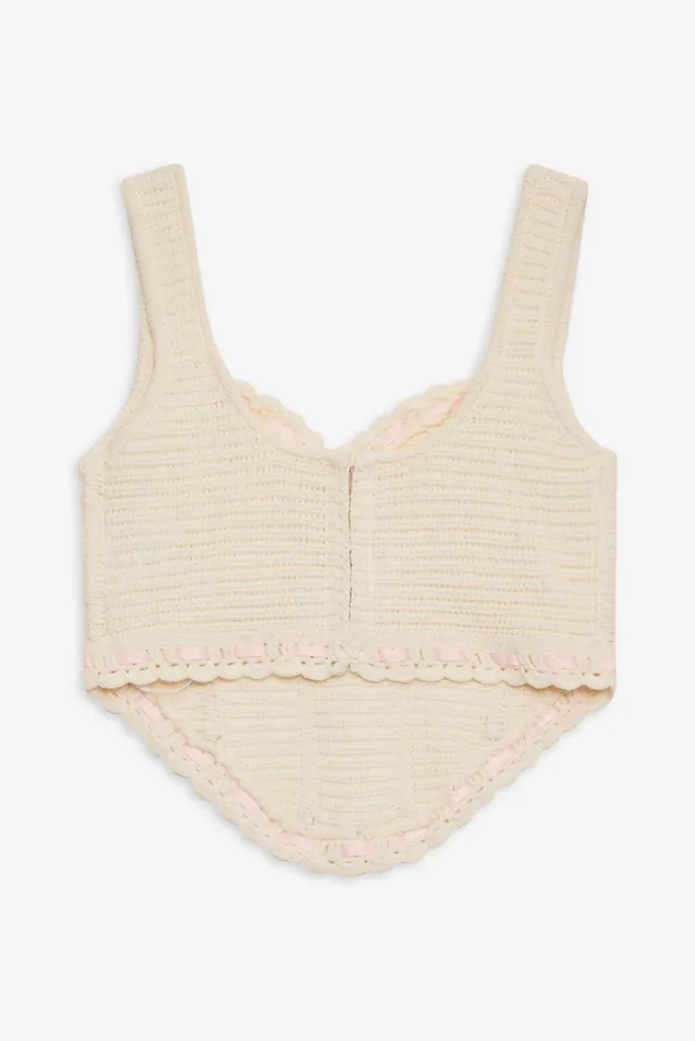 Women Olina Crochet Top Ivory For Love and Lemons Tops