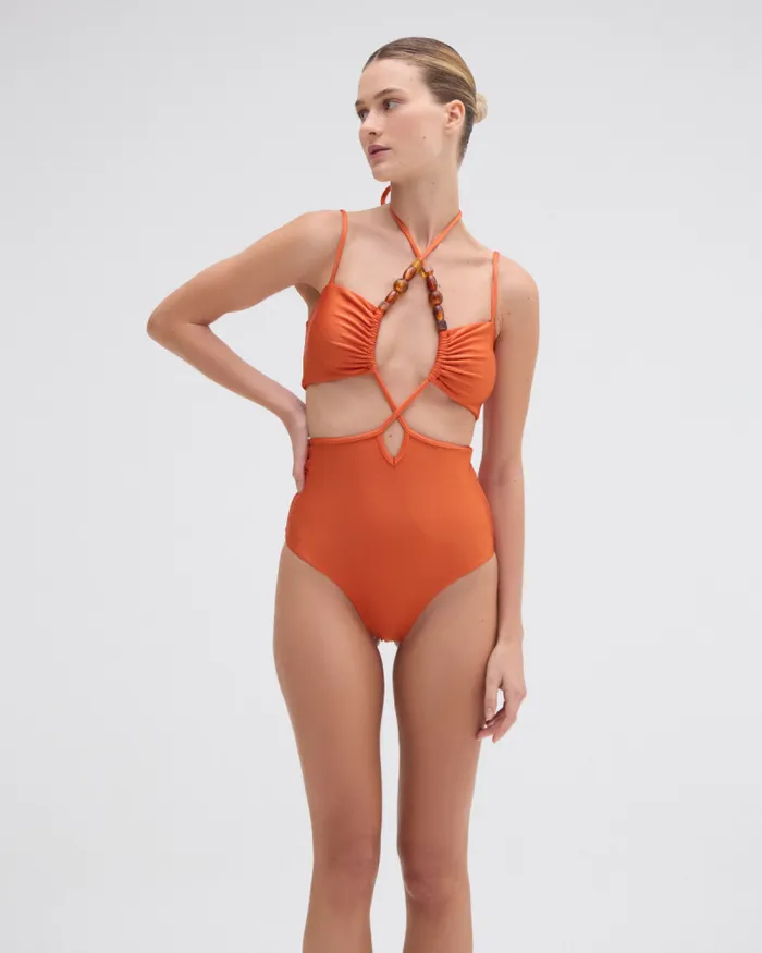 Women One Pieces PatBO JERSEY SANDS LACE UP ONE PIECE Papric