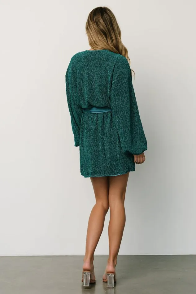 Women Packard Sparkle Mini Dress Dark Teal Baltic Born Short Dresses Women Packard Sparkle Mini Dress Dark Teal Baltic Born Short Dresses