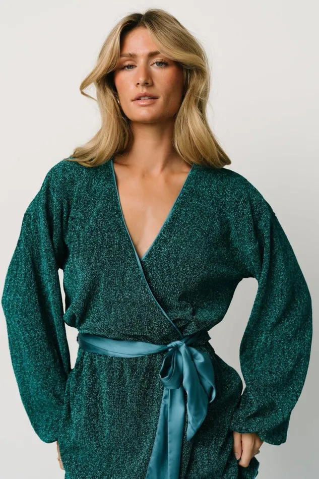 Women Packard Sparkle Mini Dress Dark Teal Baltic Born Short Dresses Women Packard Sparkle Mini Dress Dark Teal Baltic Born Short Dresses