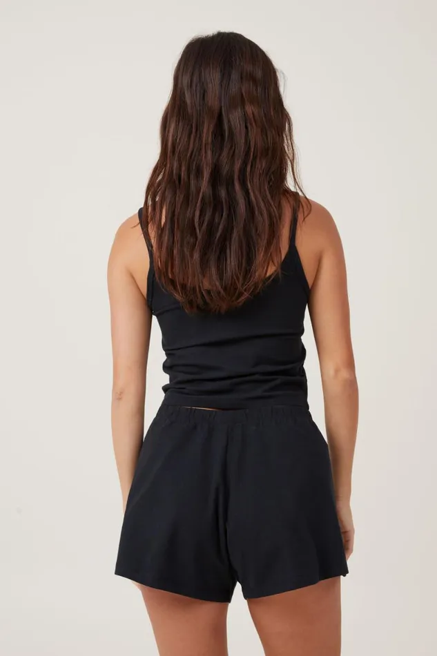 Women Pajamas Cotton On Peached Jersey Short Black