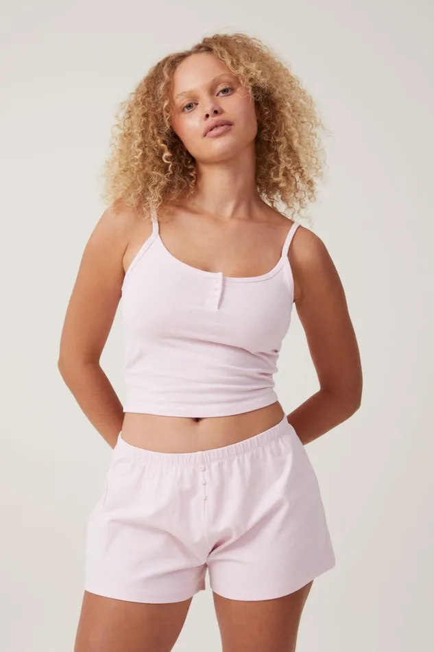 Women Pajamas Cotton On Peached Jersey Short Soft Rose