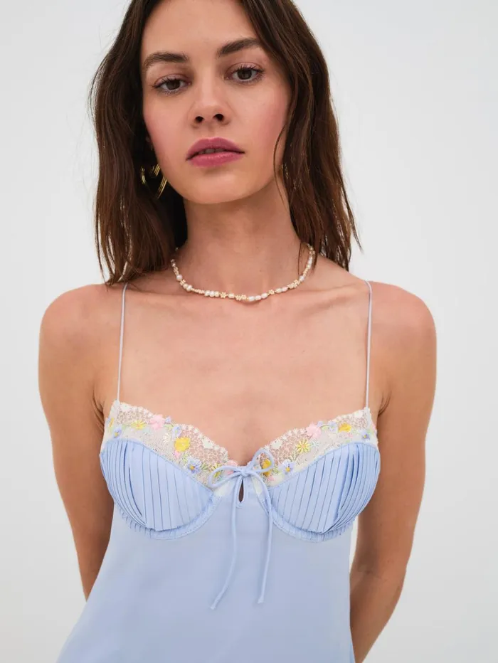 Women Paloma Slip Dress Blue For Love and Lemons Dresses Women Paloma Slip Dress Blue For Love and Lemons Dresses