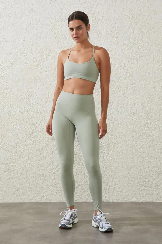 Women Pants Cotton On Ultra Soft Shaped Full Length Tight Green Cloud