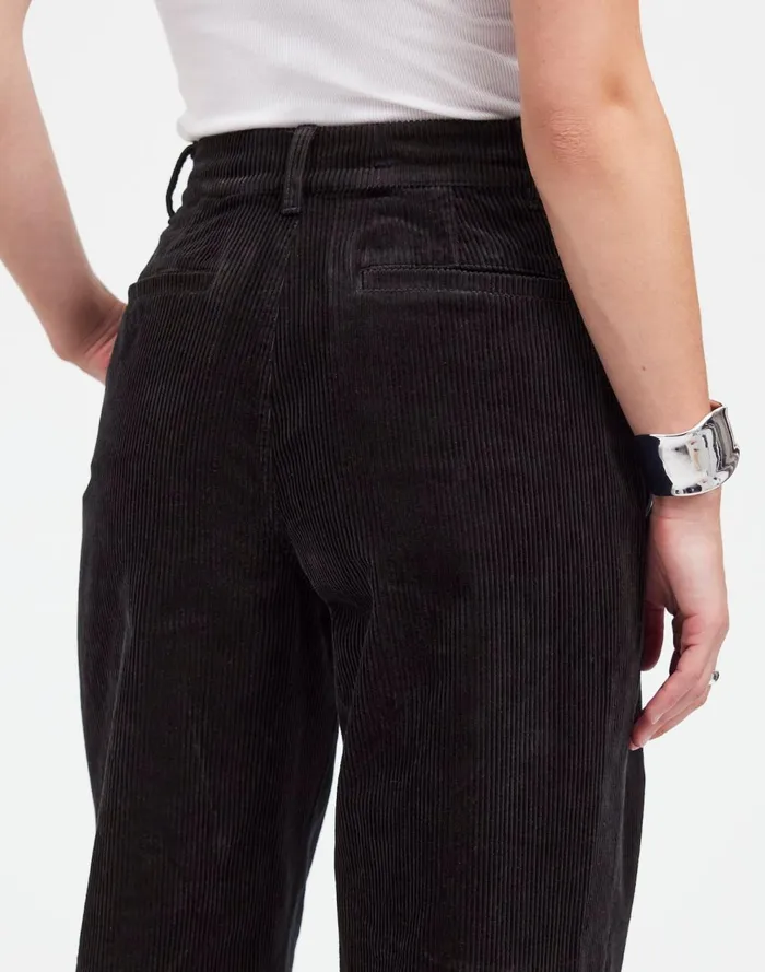 Women Pants Madewell Alexa Chung For Madewell Corduroy Trousers Jet Black