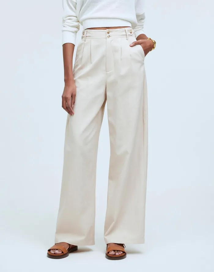Women Pants Madewell The Harlow WideLeg Pant Harvest Moon