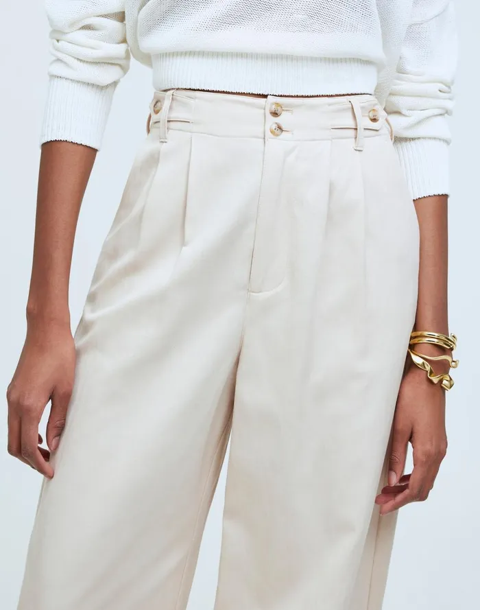 Women Pants Madewell The Harlow WideLeg Pant Harvest Moon