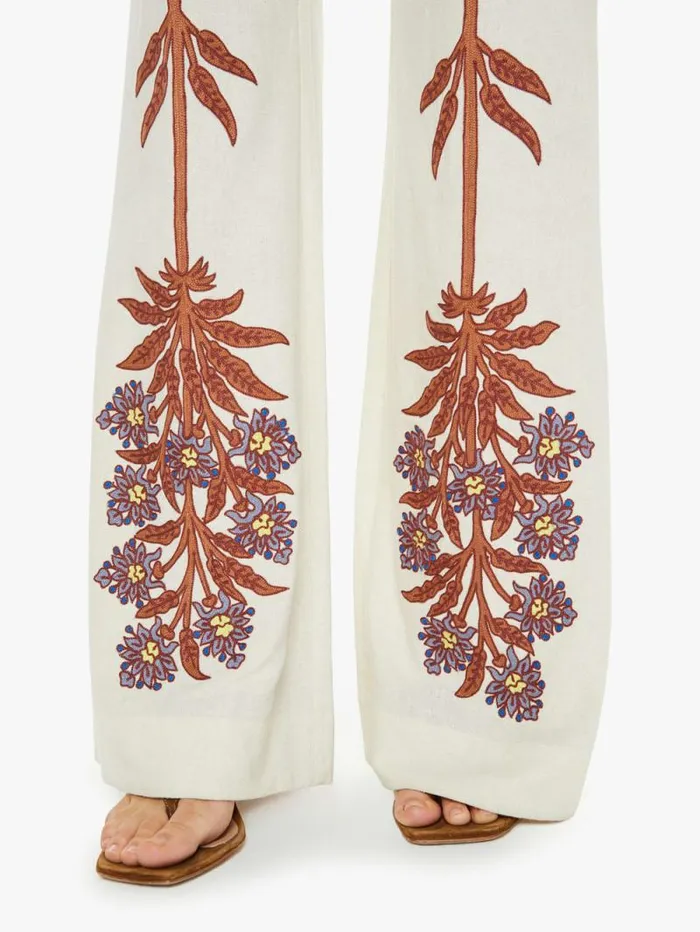 Women Pants Mother Denim Charlie Pant Waterlily Bloom