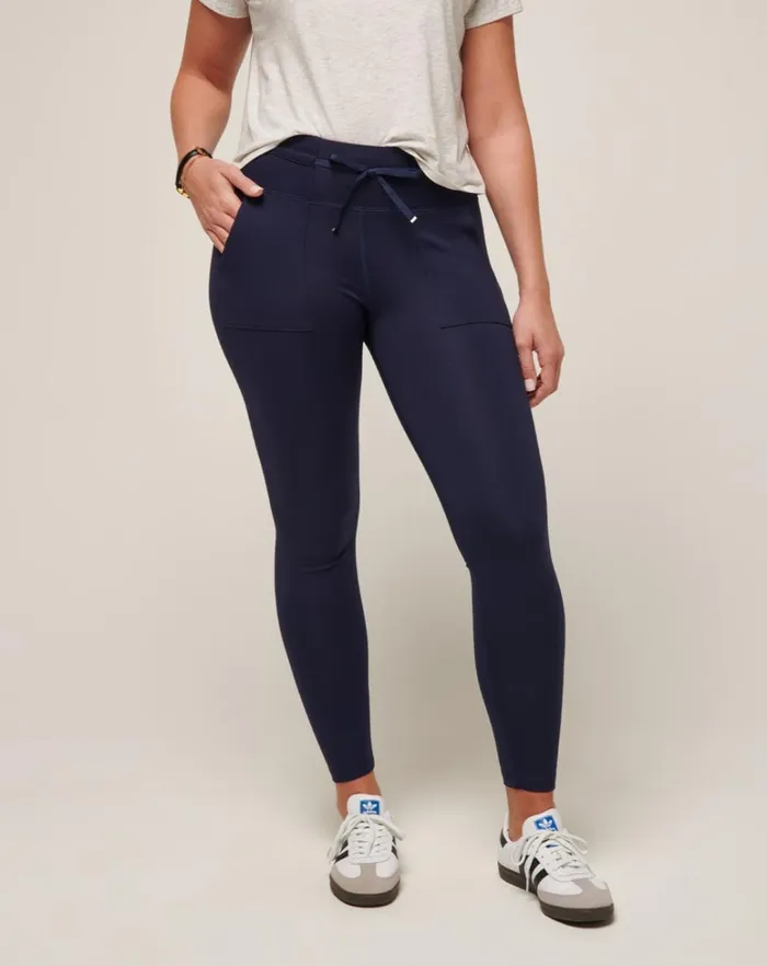 Women Pants TravisMathew FRIDAY PONTE POCKET LEGGING Navy