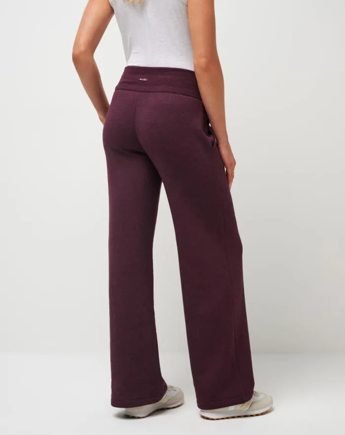 Women Pants TravisMathew SAVE THE DAY WIDE LEG PANT Heather Winetasting Women Pants TravisMathew SAVE THE DAY WIDE LEG PANT Heather Winetasting