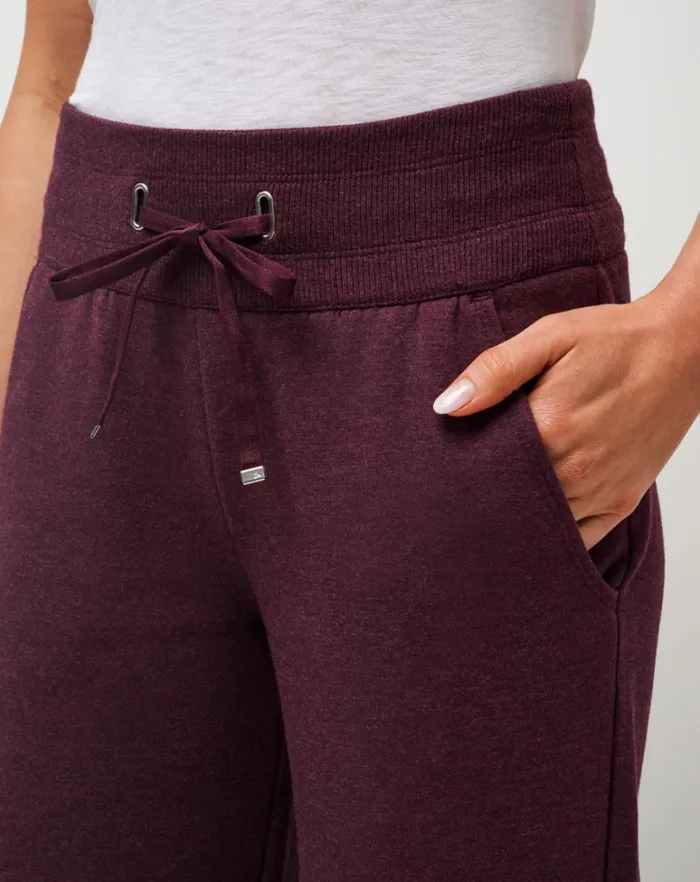 Women Pants TravisMathew SAVE THE DAY WIDE LEG PANT Heather Winetasting Women Pants TravisMathew SAVE THE DAY WIDE LEG PANT Heather Winetasting