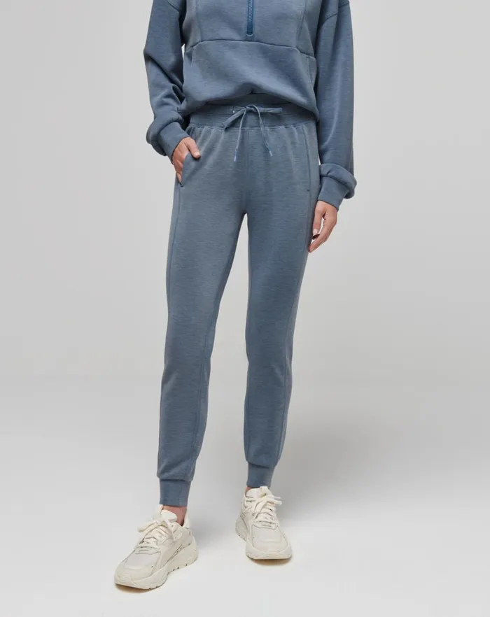 Women Pants TravisMathew SKYLOFT SOFT JOGGER Heather Moonlight Blue