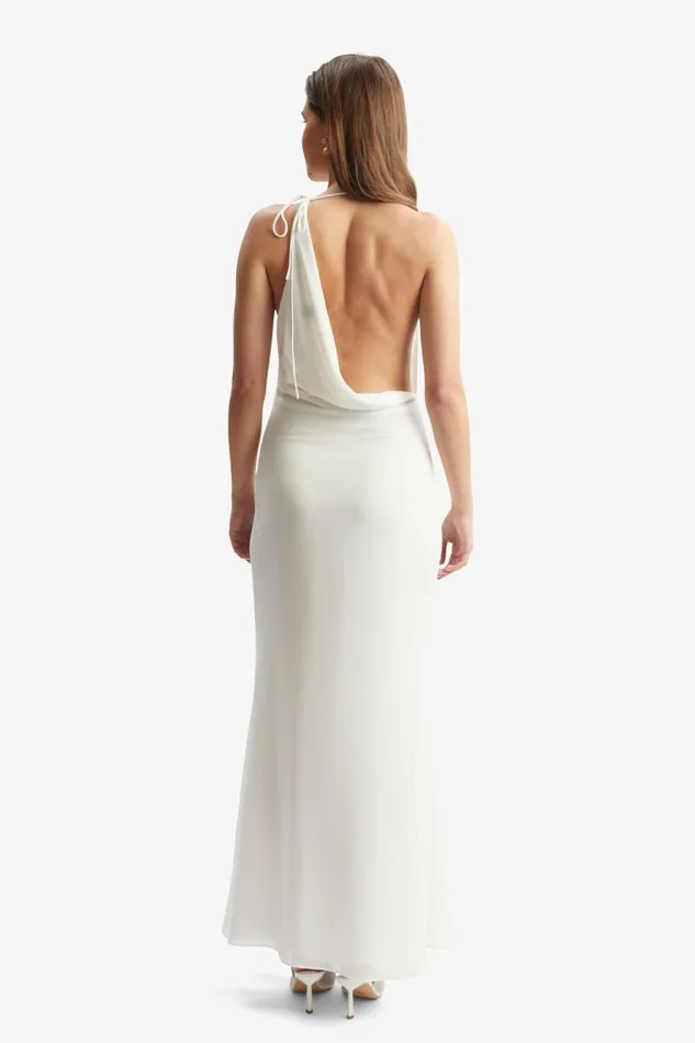 Women Party Dresses Bardot Cherie Cowl Neck Maxi Dress In Orchid White Orchid White