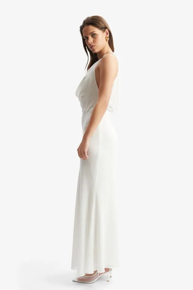 Women Party Dresses Bardot Cherie Cowl Neck Maxi Dress In Orchid White Orchid White