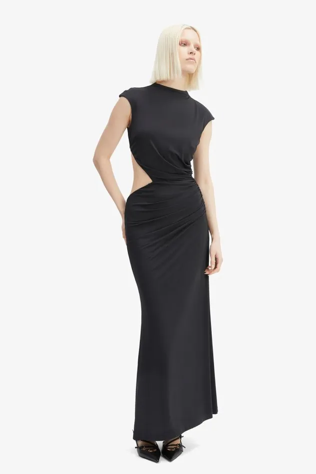 Women Party Dresses Bardot Emery Cut Out Maxi Dress In Black Black Women Party Dresses Bardot Emery Cut Out Maxi Dress In Black Black
